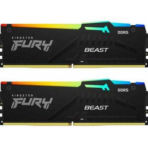 Memorii Kingston FURY Beast RGB 32GB(2x16GB) DDR5 6000MHz CL40 Dual Channel Kit imagine