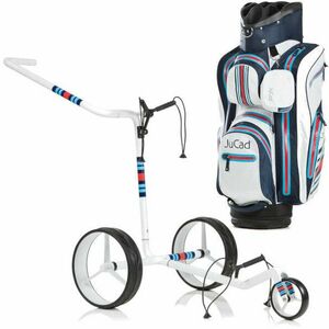 Jucad Carbon 3-Wheel Aquastop Bag SET White Cărucior de golf manual imagine