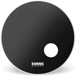 Evans BD22RONX Onyx Coated 22" Black Față de rezonanță pentru tobe imagine