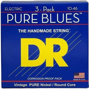DR Strings PHR-10 Pure Blues 3-Pack imagine