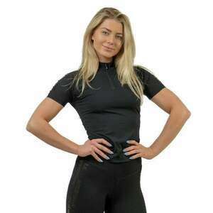 Nebbia Compression Zipper Shirt INTENSE Ultimate Black XS Tricouri de fitness imagine