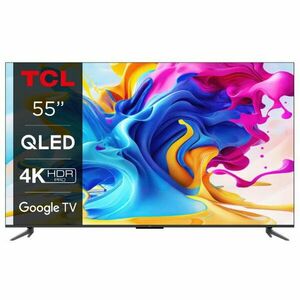Televizor QLED TCL 55C645, 139 cm, Smart Google TV, 4K Ultra HD, Clasa G imagine