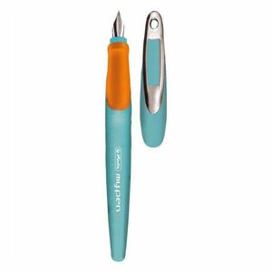 Stilou My Pen, penita L, grip ergonomic, orange si turcoaz, blister imagine