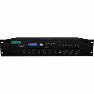 Amplificator PA 250W cu mixer, 6 zone, USB/SD/Tuner, 4Mic si 3AUX, 100V & 4-16 Ohmi imagine