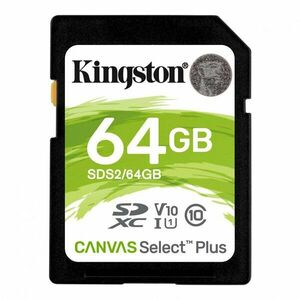 Card Kingston, 64GB, Canvas Select Plus, Clasa 10 UHS-I, R/W 100/85 MB/s imagine