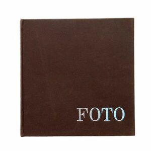 Album foto tip carte, format 10x15 cm, stocare 200 fotografii, coperta catifea maro inchis imagine