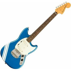 Fender Squier FSR 60s Competition Mustang Classic Vibe 60s LRL Lake Placid Blue-Olympic White Stripes imagine