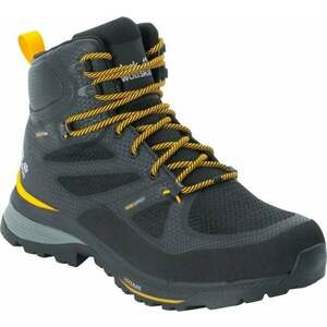 Jack Wolfskin Force Striker Texapore Mid Black/Burly Yellow XT 44 Pantofi trekking de bărbați imagine