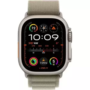 Smartwatch Apple Watch Ultra 2 GPS + Cellular 49mm Carcasa Titanium Bratara Olive Alpine Small imagine
