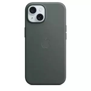 Husa de protectie Apple FineWoven cu MagSafe pentru iPhone 15 Evergreen imagine
