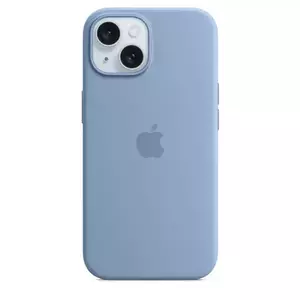 Husa de protectie Apple Silicone Case cu MagSafe pentru iPhone 15 Winter Blue imagine