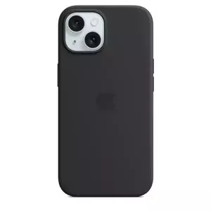 Husa de protectie Apple Silicone Case cu MagSafe pentru iPhone 15 Black imagine