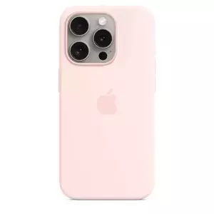 Husa de protectie Apple Silicone Case cu MagSafe pentru iPhone 15 Pro Light Pink imagine