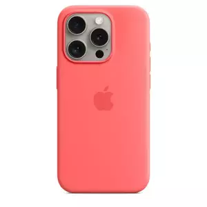 Husa de protectie Apple Silicone Case cu MagSafe pentru iPhone 15 Pro Guava imagine