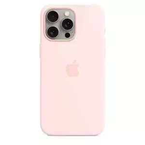 Husa de protectie Apple Silicone Case cu MagSafe pentru iPhone 15 Pro Max Light Pink imagine