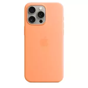 Husa de protectie Apple Silicone Case cu MagSafe pentru iPhone 15 Pro Max Orange Sorbet imagine