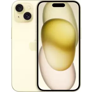 Telefon Mobil Apple iPhone 15 256GB Flash Nano SIM + eSIM 5G Yellow imagine