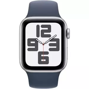 Smartwatch Apple Watch SE GPS + Cellular 40mm Carcasa Silver Aluminium Bratara Storm Blue Sport - M/L imagine
