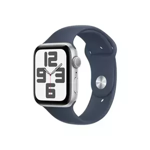 Smartwatch Apple Watch SE GPS 44mm Carcasa Silver Aluminium Bratara Storm Blue Sport - S/M imagine