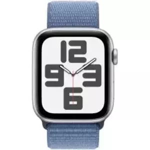 Smartwatch Apple Watch SE GPS 44mm Carcasa Silver Aluminium Bratara Winter Blue Sport imagine