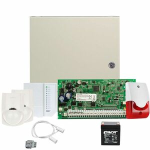Sistem alarma antiefractie de interior DSC POWER KIT PC 1616 INT, 2 partitii, 6 zone, 48 coduri utilizatori imagine