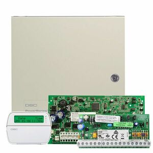 Kit alarma antiefractie DSC PC 1616-E LCD, 2 partitii, 6-16 zone, 48 utilizatori imagine