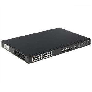Switch cu 16+4 porturi PoE Dahua PFS4218-16ET-240-V3, 4000 MAC, 1000 Mbps, cu management imagine