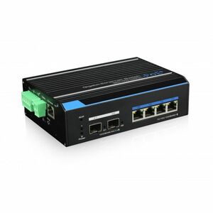 Switch industrial POE++ Utepo UTP7304GE-POE, 4 porturi ethernet, 2 porturi SFP, 24Gbps, cu management imagine