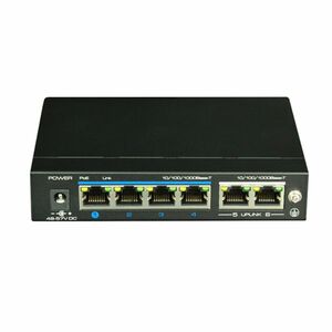 Switch ethernet gigabit POE+ Utepo UTP3-GSW04-TP60, 4+2 porturi, 12Gbps, 60W imagine