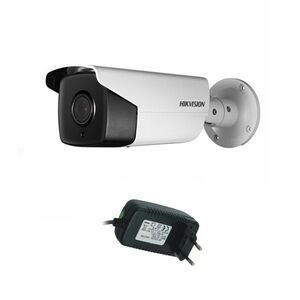 Camera supraveghere exterior Hikvision Ultra Low Light TurboHD DS-2CE16D8T-IT5F, 2 MP, IR 80 m, 3.6 mm + alimentator imagine