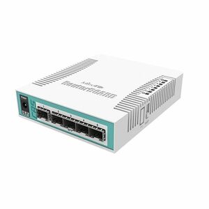 Switch cu 5 porturi SFP Gigabit MikroTik Cloud Router CRS106-1C-5S, 1 port Ethernet/SFP, fara management, PoE pasiv imagine