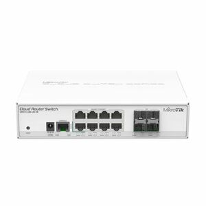Switch cu 8 porturi Gigabit MikroTik Cloud Router CRS112-8G-4S-IN, cu management, 4 porturi SFP, PoE pasiv imagine