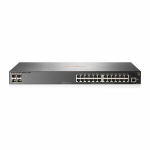Switch cu 24 porturi Aruba JL354A, 128 Gbps, 16.000 MAC, 4 porturi SFP+, 1U, cu management imagine