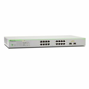Switch cu 16 porturi Allied Telesis AT-GS950/16PS-50, 32 Gbps, 32.8 Mpps, 8.000 MAC, 2 porturi SFP, PoE, cu management imagine