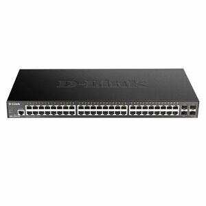 Switch cu 48 porturi D-Link DGS-1250-52X, 176 Gbps, 130.95 Mpps, 32.000 MAC, 4 porturi SFP, cu management imagine