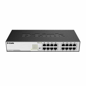 Switch cu 16 porturi D-Link DGS-1016D, 32 Gbps, 23.81 Mpps, 8.000 MAC, 1U, fara management imagine
