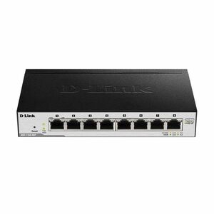 Switch cu 8 porturi D-Link DGS-1100-08P, 16 Gbps, 11.9 Mpps, 8.000 MAC, PoE, cu management imagine