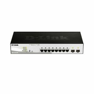Switch cu 8 porturi D-Link DGS-1210-08P, 2 porturi SFP, 20 Gbps, 14.9 Mpps, 16.000 MAC, PoE, cu management imagine