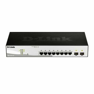 Switch cu 8 porturi D-Link DGS-1210-10, 2 porturi SFP, 20 Gbps, 14.88 Mpps, 8.000 MAC, 1U, cu management imagine