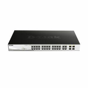 Switch cu 24 porturi D-Link DGS-1210-24, 4 porturi SFP, 56 Gbps, 41.7 Mpps, 8.000 MAC, 1U, cu management imagine