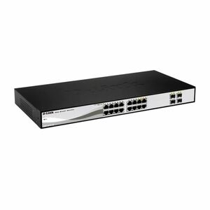 Switch cu 16 porturi D-Link DGS-1210-16, 4 porturi SFP, 32 Gbps, 29.8 Mpps, 8.000 MAC, 1U, cu management imagine