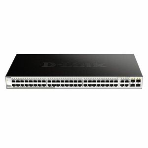 Switch cu 48 porturi D-Link DGS-1210-52, 4 porturi SFP, 104 Gbps, 77.4 Mpps, 16.000 MAC, 1U, cu management imagine
