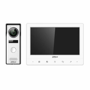 Kit videointerfon Dahua KTA02, 1.3 MP, 1 familie, auto IR, aparent, 7 inch imagine