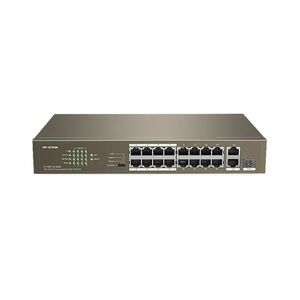 Switch cu 16 porturi IP-COM F1118P-16-150W, 7.2 Gbps, 5.36 Mpps, 4000 MAC, PoE, fara management imagine