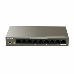 Switch cu 9 porturi Tenda TEF1109TP-8-102W, 2.6 Gbps, 1.34 Mpps, 2000 MAC, PoE, fara management imagine