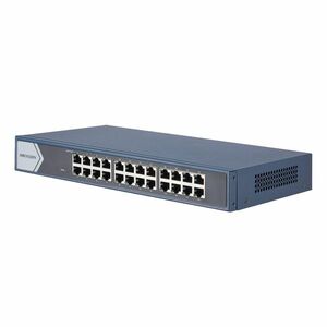 Switch cu 24 porturi Gigabit Hikvision DS-3E0524-E(B), 48 Gbps, 35.721 Mpps, 8.000 MAC, fara management imagine