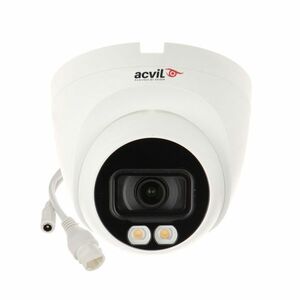 Camera supraveghere IP Dome Acvil Full Color ACV-IPDFC30-2M 2.0, 2 MP, lumina alba 30 m, 2.8 mm, slot card, microfon, PoE imagine