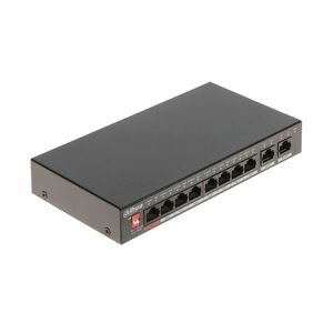 Switch cu 10 porturi Dahua PFS3010-8ET-96-V2, 5.6 Gbps, 4.17 Mpps, 8.000 MAC, fara management, PoE imagine