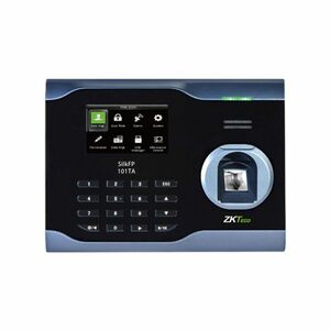 Controler de acces biometric IP ZKTeco TA-SILKFP-101TA-1, ecran 2.8 inch, parola, 3.000 amprente, 10.000 carduri, 100.000 evenimente imagine