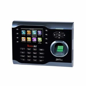 Controler de acces IP biometric ZKTeco TA-ICLOCK-360ZMM-1, ecran 3.5 inch, parola, 10.000 carduri, 8.000 amprente, 200.000 evenimente imagine